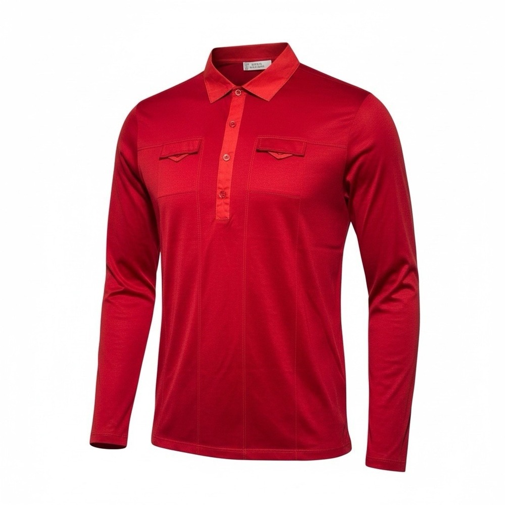 Versace Red Long Sleeve Casual Button Down Shirt